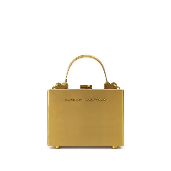 Brandon Blackwood Handbags - Brandon Blackwood Mini Kendrick Trunk- Gold